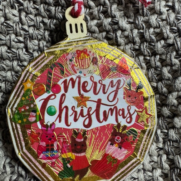 A Set of 4 New Unique Handmade 2.75”x2.75” Wooden Christmas Tree Ornaments $32 - Picture 6 of 12